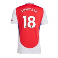 Camisa de Futebol Arsenal Takehiro Tomiyasu #18 Equipamento Principal 2024-25 Manga Curta